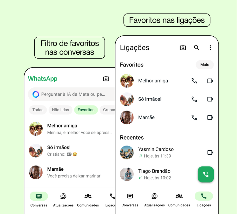 WhatsApp agora permite 'favoritar' os seus contatos; veja como funciona — Foto: Divulgação/WhatsApp