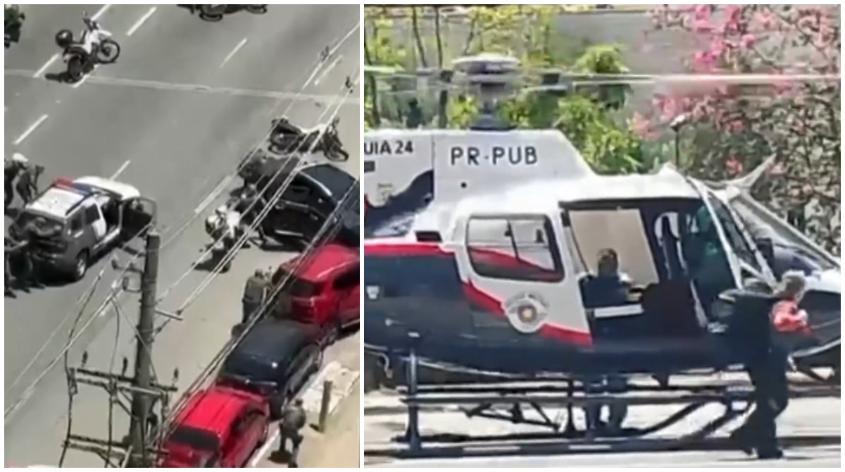 VÍDEO: tiroteio em avenida na Zona Sul de SP termina com suspeito morto e PM baleado