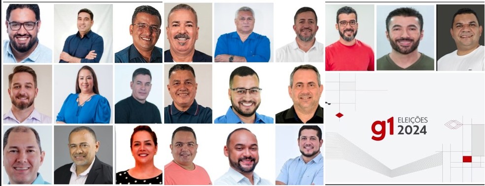 Vereadores eleitos em Rio Branco nas Eleições de 2024 — Foto: Arte/g1