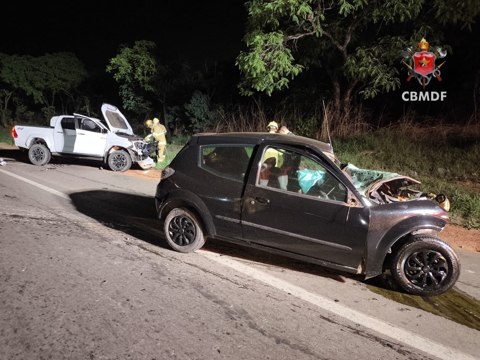 Motorista morre após bater em outro carro na DF-180