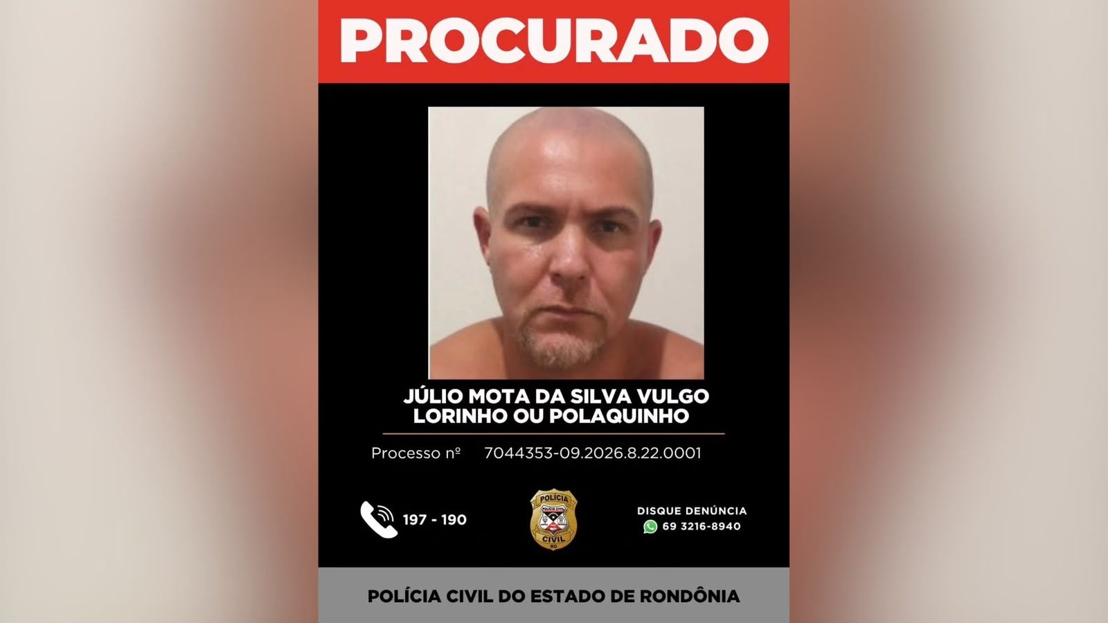 Homem é preso por homicídio em Porto Velho; segundo suspeito é procurado