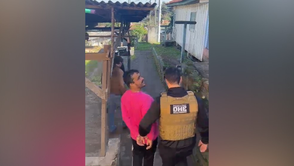Geovane de Lima Galdino Silva estava foragido desde a época do crime e foi preso em Novo Hamburgo — Foto: Polícia Civil/Divulgação