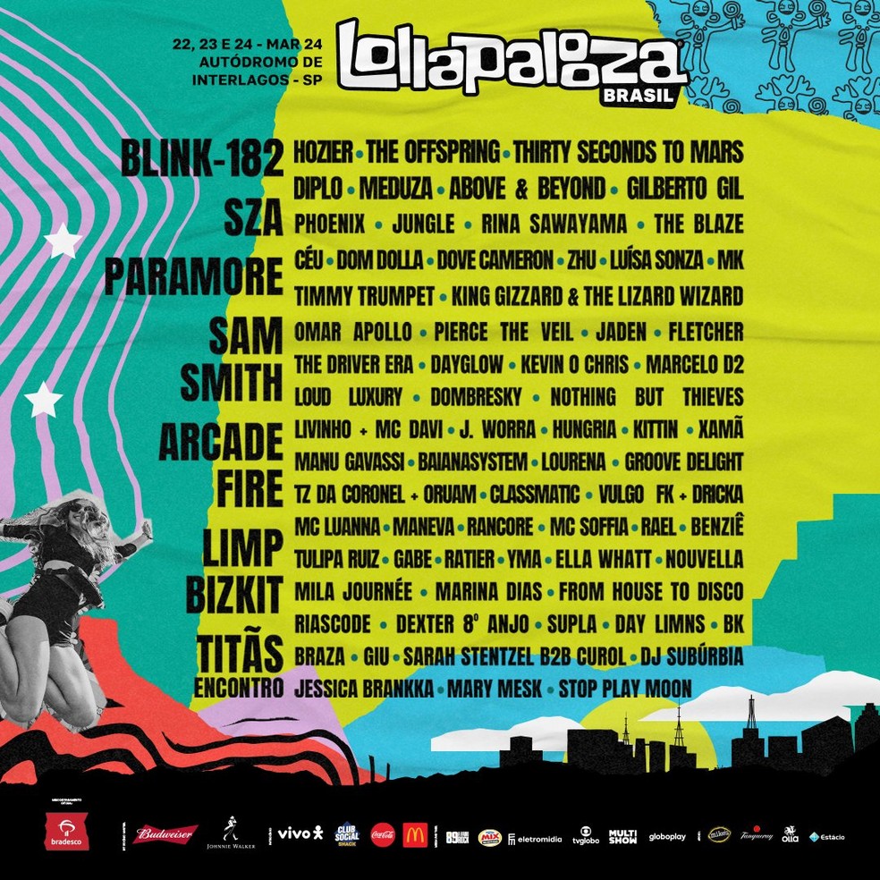 Lollapalooza divulga atrações de festival para 2024 — Foto: Divulgação