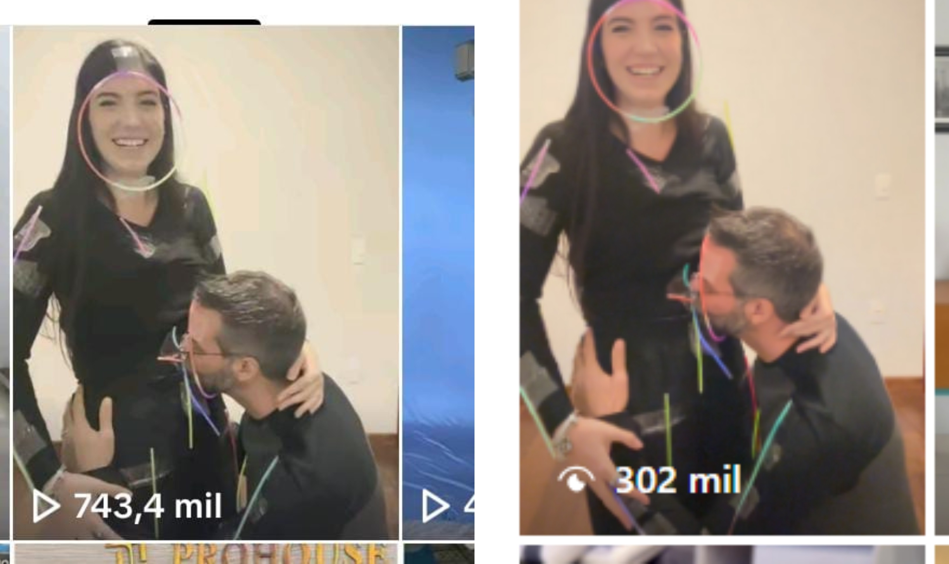 Casal viraliza nas redes sociais ao revelar gravidez no escuro com luzes neon: 'Vídeo mais importante das nossas vidas'