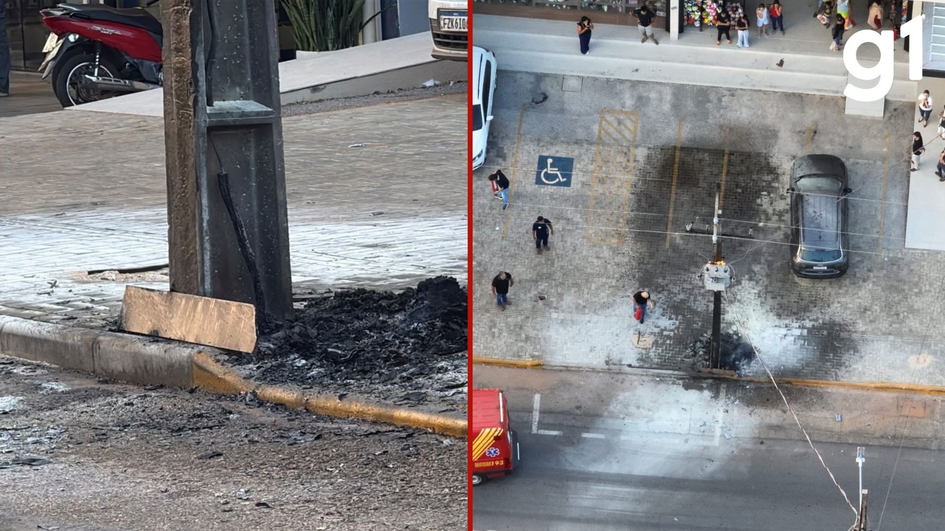 Pedestre tem 80% do corpo queimado após transformador explodir no momento em que ele passava em MT