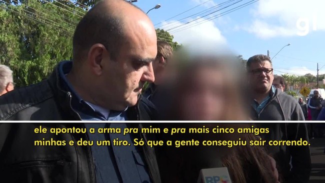 'Apontou a arma pra mim e para mais cinco amigas e deu um tiro', relata estudante