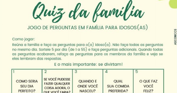 Pesquisadora da UFRB desenvolve jogo para famílias evitarem solidão dos  idosos durante o isolamento social, Bahia
