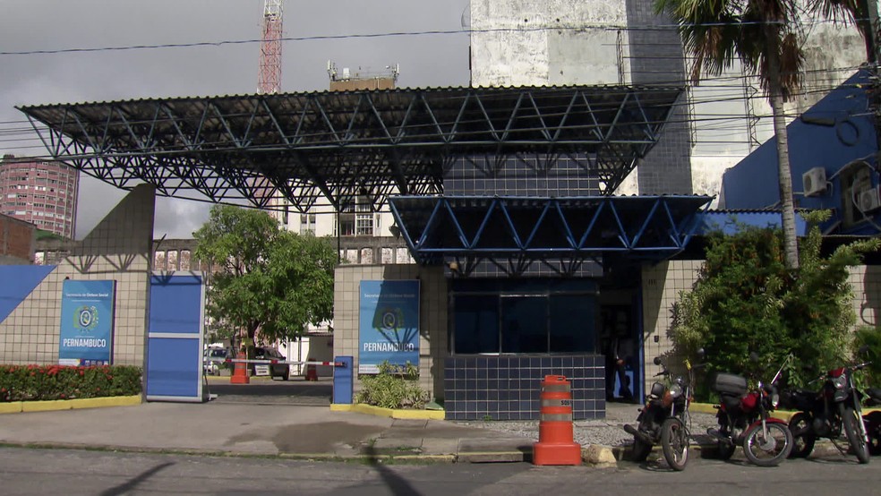 Sede da Polícia Científica de Pernambuco fica no prédio da Secretaria de Defesa Social de Pernambuco (SDS), no Recife. — Foto: Reprodução/TV Globo