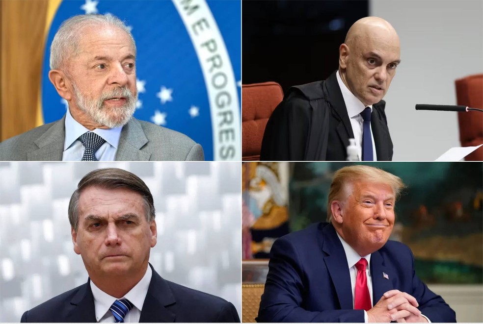 Lula, Alexandre de Moraes, Jais Bolsonaro e Donald Trump são os principais atores políticos da notícias de julho