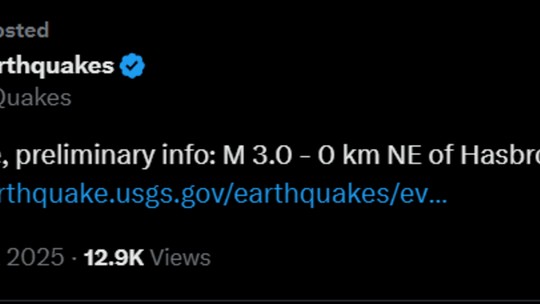 Terremoto de magnitude 3.0 é registrado em Nova York - Epicentro foi em Hasbrouck Heights, em Nova Jersey; segundo o Serviço Geológico dos Estados Unidos, tremor não deixou mortos nem feridos