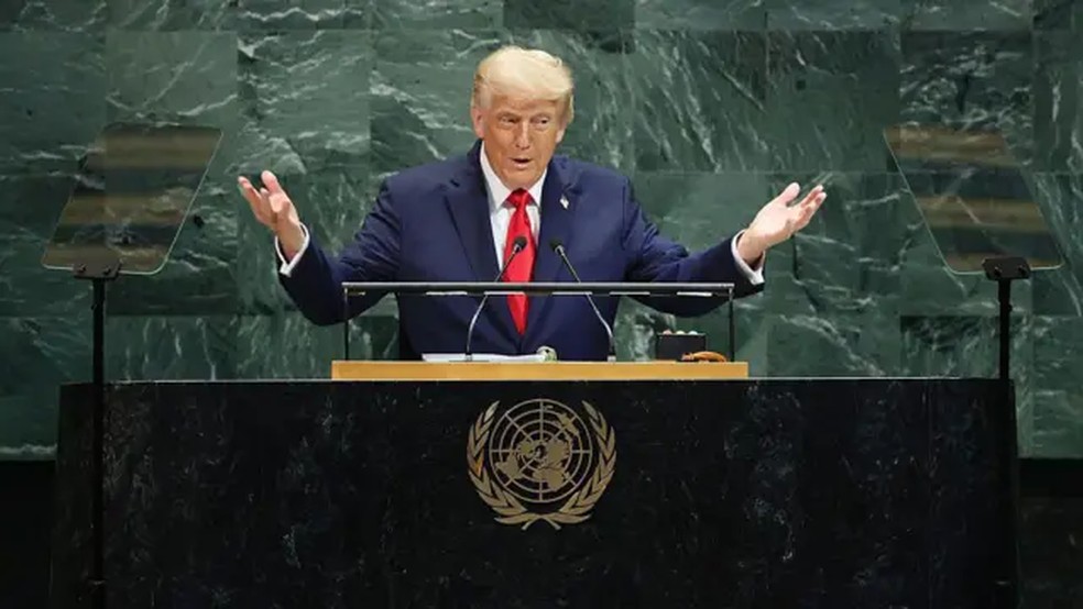 Trump disse ter tido 'química' com Lula ao encontrá-lo na ONU, em setembro — Foto: GETTY