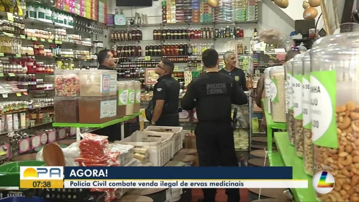 Polícia apreende ervas medicinais vendidas ilegalmente no Ver-o-Peso, no Pará