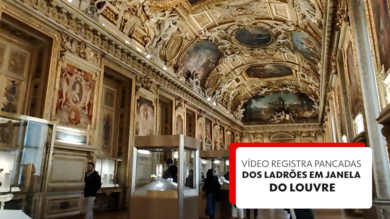 Exclusivo: brasileira grava vídeo no Louvre e mostra estrondo em sala onde ladrões roubaram joias