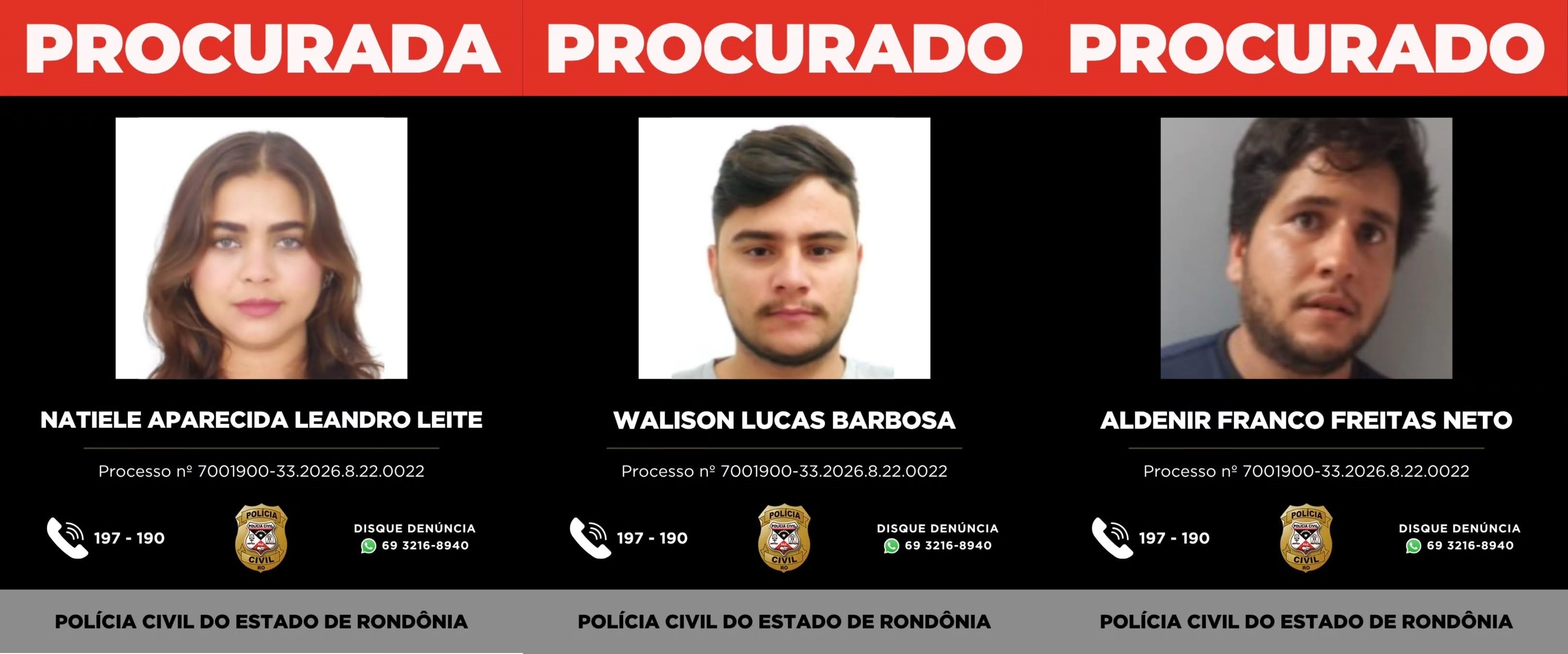 Polícia divulga nomes de foragidos por morte de advogado em RO