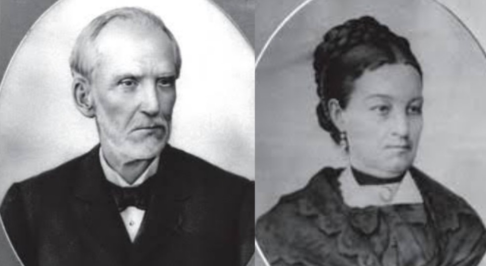 Barão da Serra Negra e a Baronesa Gertrudes Eufrosina da Rocha — Foto: Brazil Imperial/Reprodução