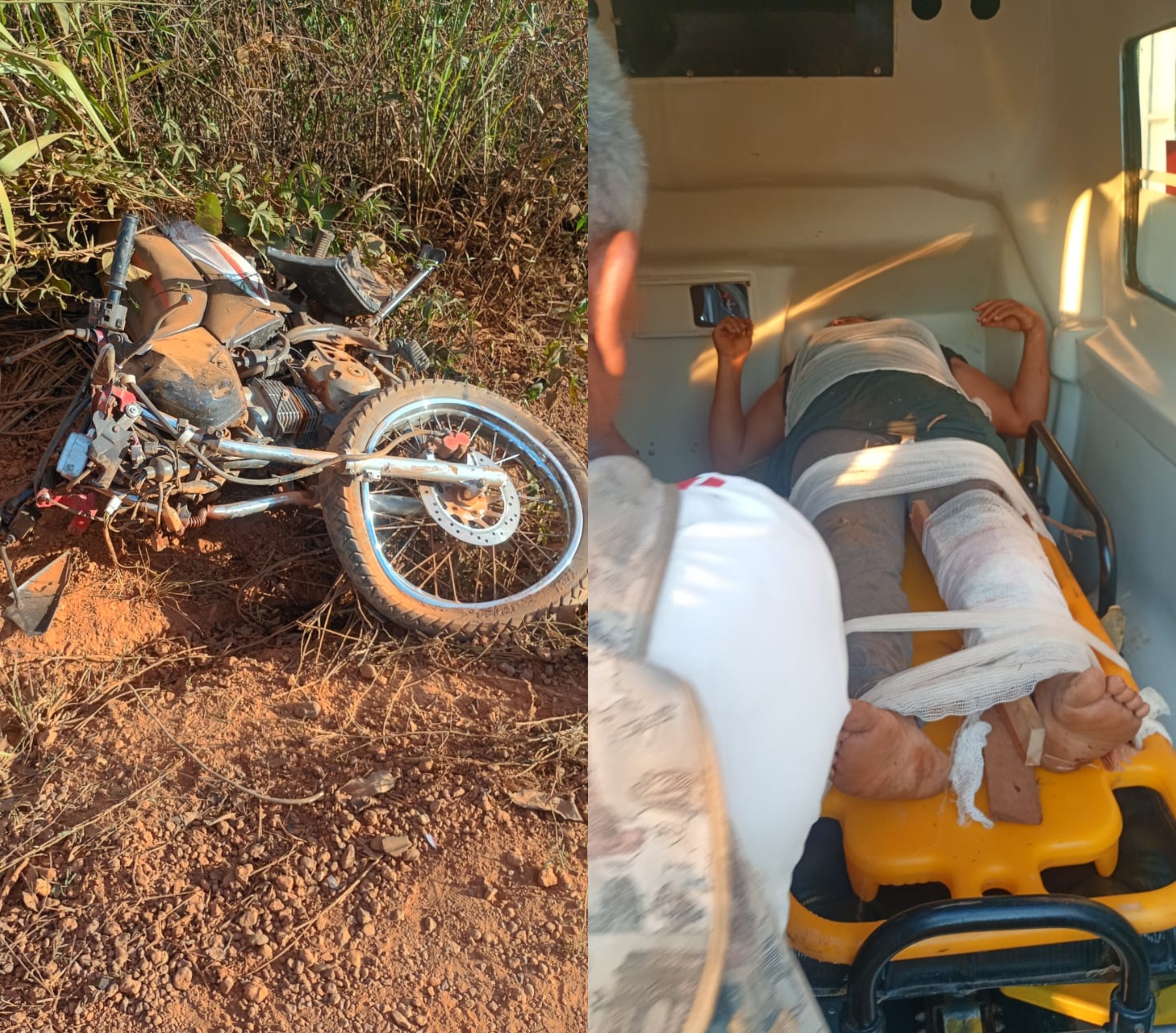 Pai e filho morrem e mãe fica ferida em acidente entre moto e caminhonete em Roraima