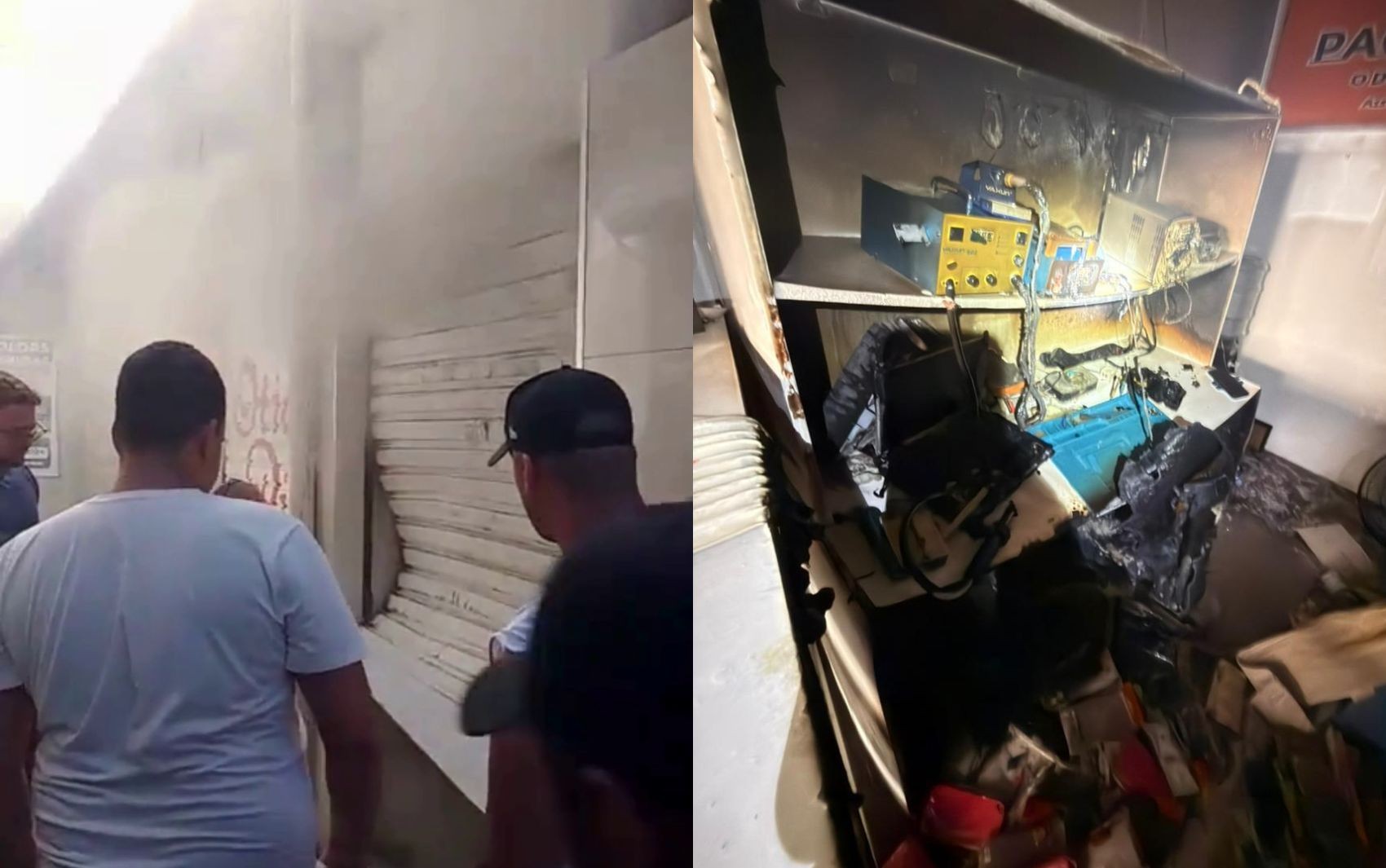 Princípio de incêndio atinge estabelecimento comercial no Centro de Aracaju