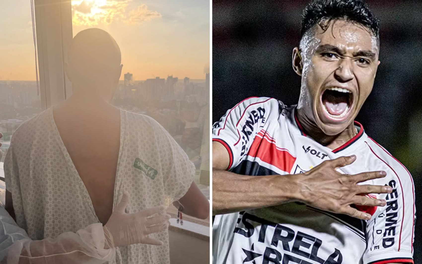 Família divulga primeira foto do jogador Pedro Severino após recuperação de acidente 