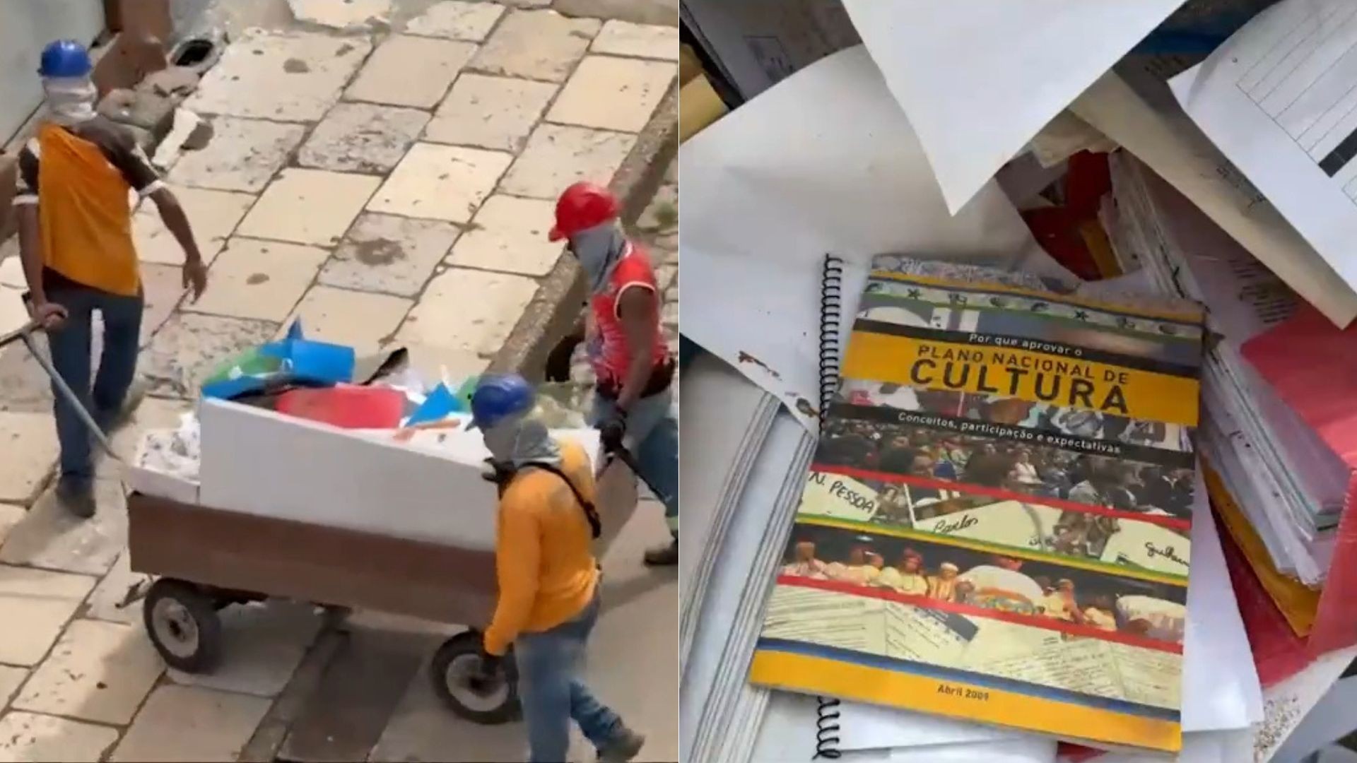 Arquivos públicos com mais de 40 anos são jogados em caçambas de lixo em São Luís