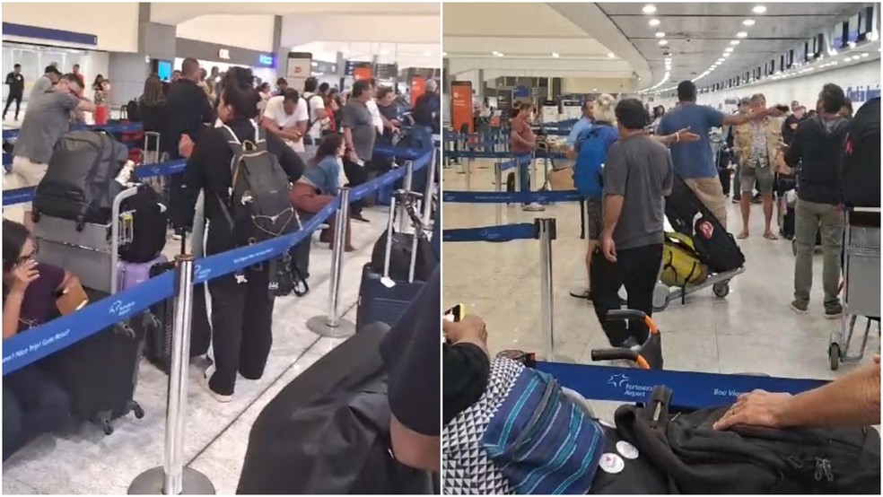 Problema em aeronave atrasa voo, e passageiros reclamam de demora de mais de 10 horas — Foto: Reprodução