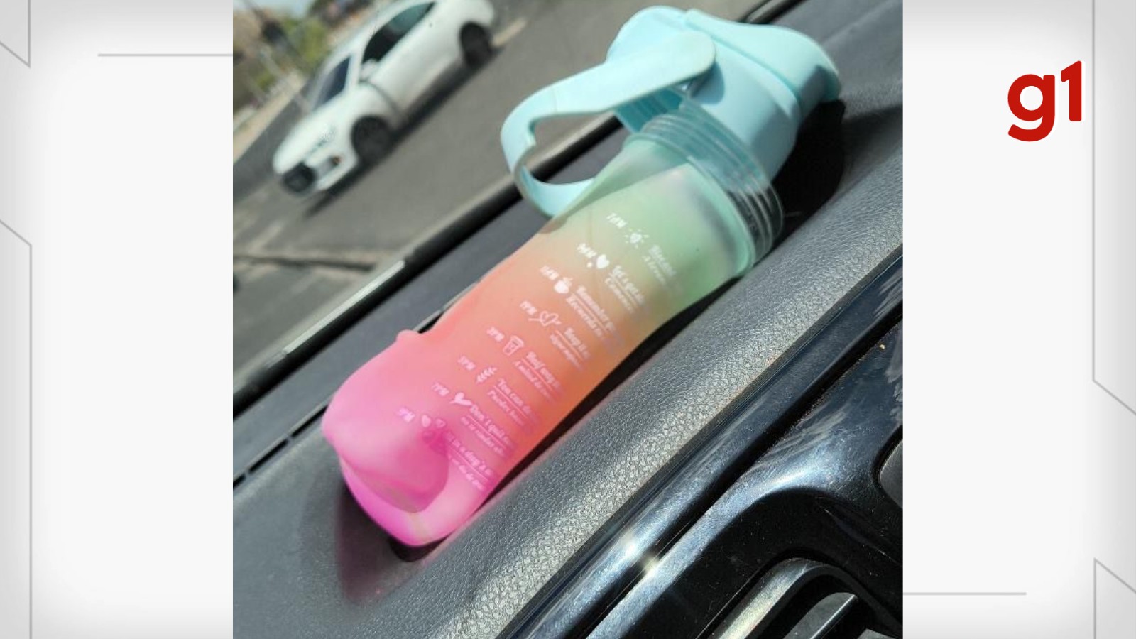 Calor de 37 °C em Teresina deforma garrafa em carro; veja riscos de objetos expostos a altas temperaturas