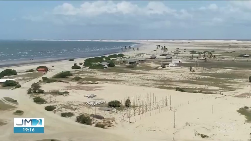 O investimento foi de mais de R$ 1 bilhão para a construção de um parque eólico em Tutóia (MA) — Foto: Reprodução/TV Mirante