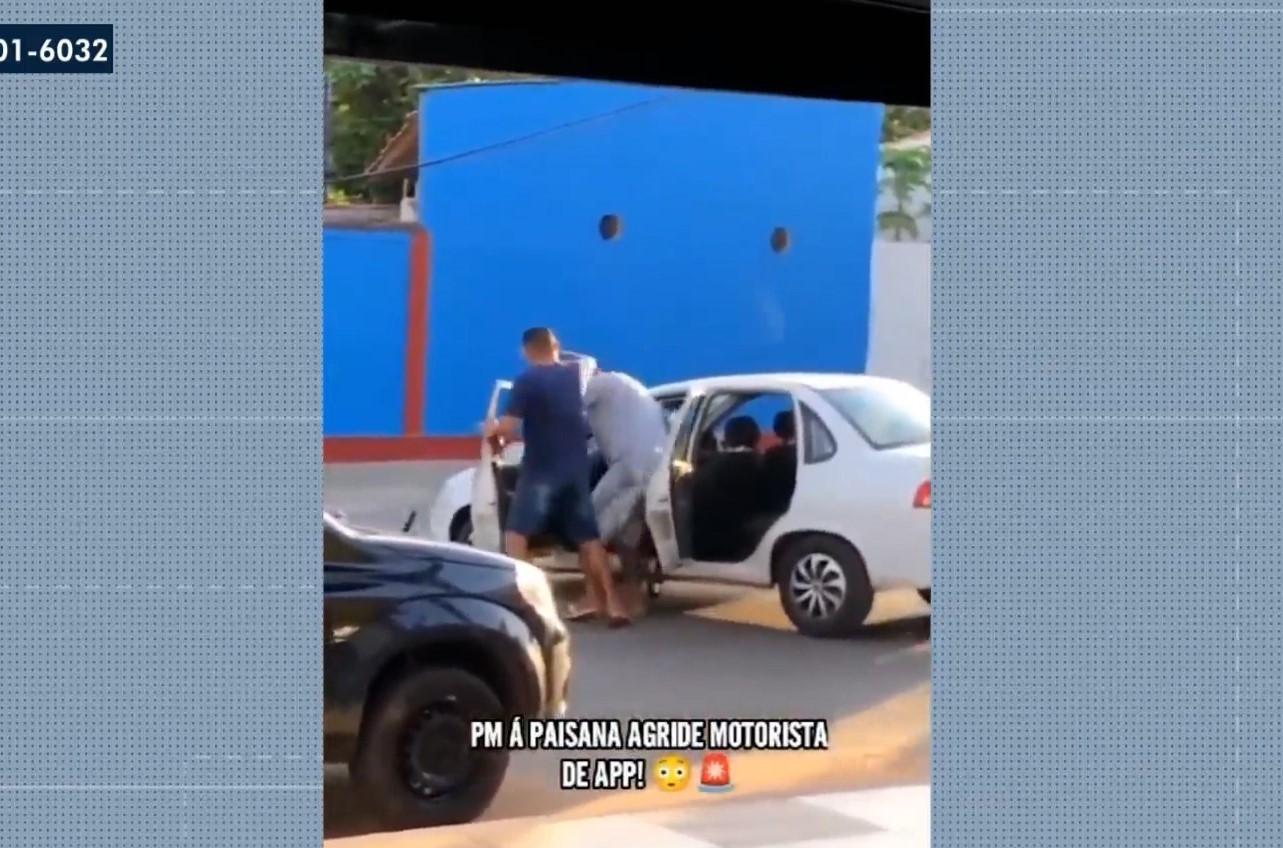 VÍDEO: Policial Militar à paisana é filmado agredindo motorista de aplicativo em São Luís