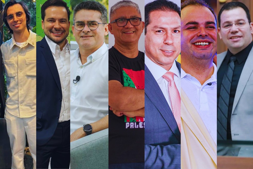 Candidatos a prefeito de Manaus. — Foto: Reprodução