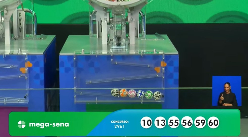 Mega-Sena concurso 2961 — Foto: Reprodução/CAIXA