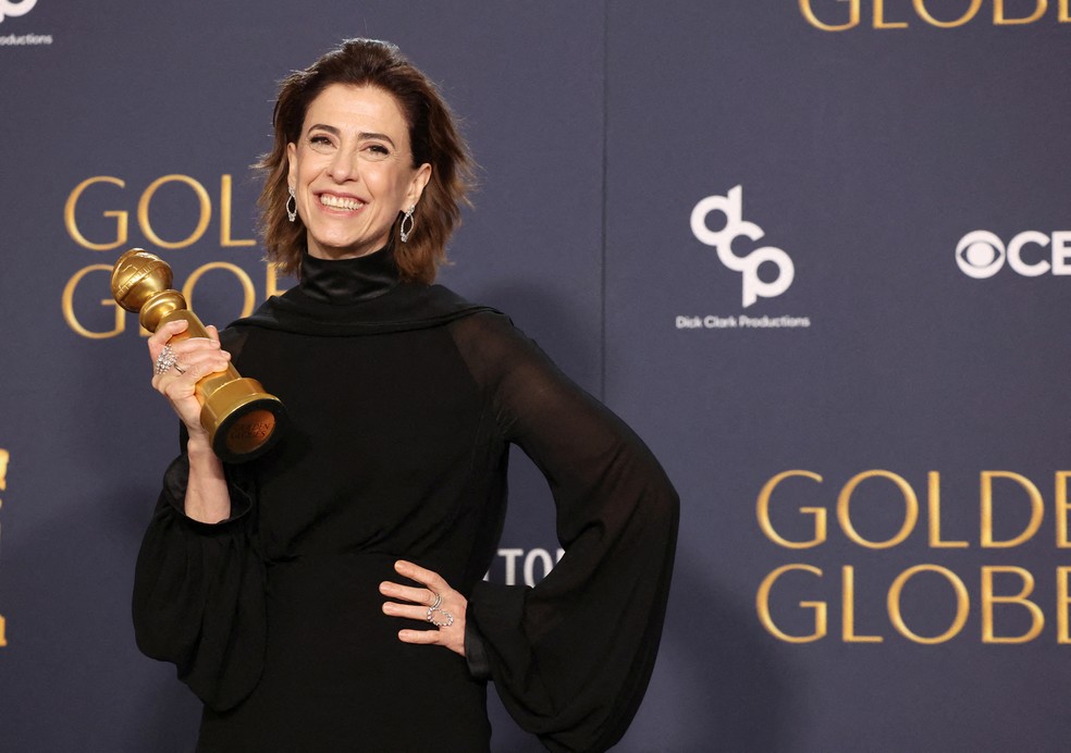 Fernanda Torres ganhou Globo de Ouro e agora vai disputar Oscar de melhor atriz — Foto: Mario Anzuoni/Reuters