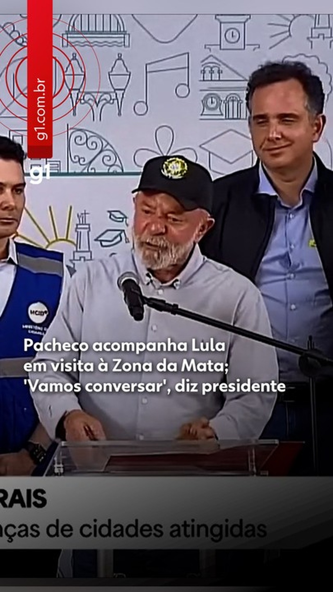 Em negociação para disputar governo de Minas, Pacheco acompanha Lula em visita à Zona da Mata; 'Vamos conversar', diz presidente