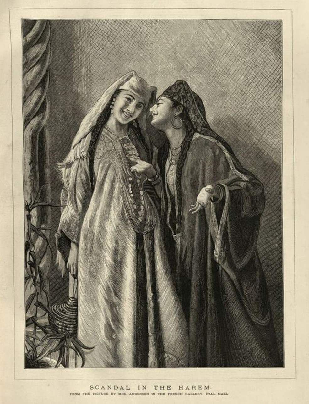Mulheres em um harém do Império Otomano, em ilustração de 1877 — Foto: GETTY IMAGES via BBC