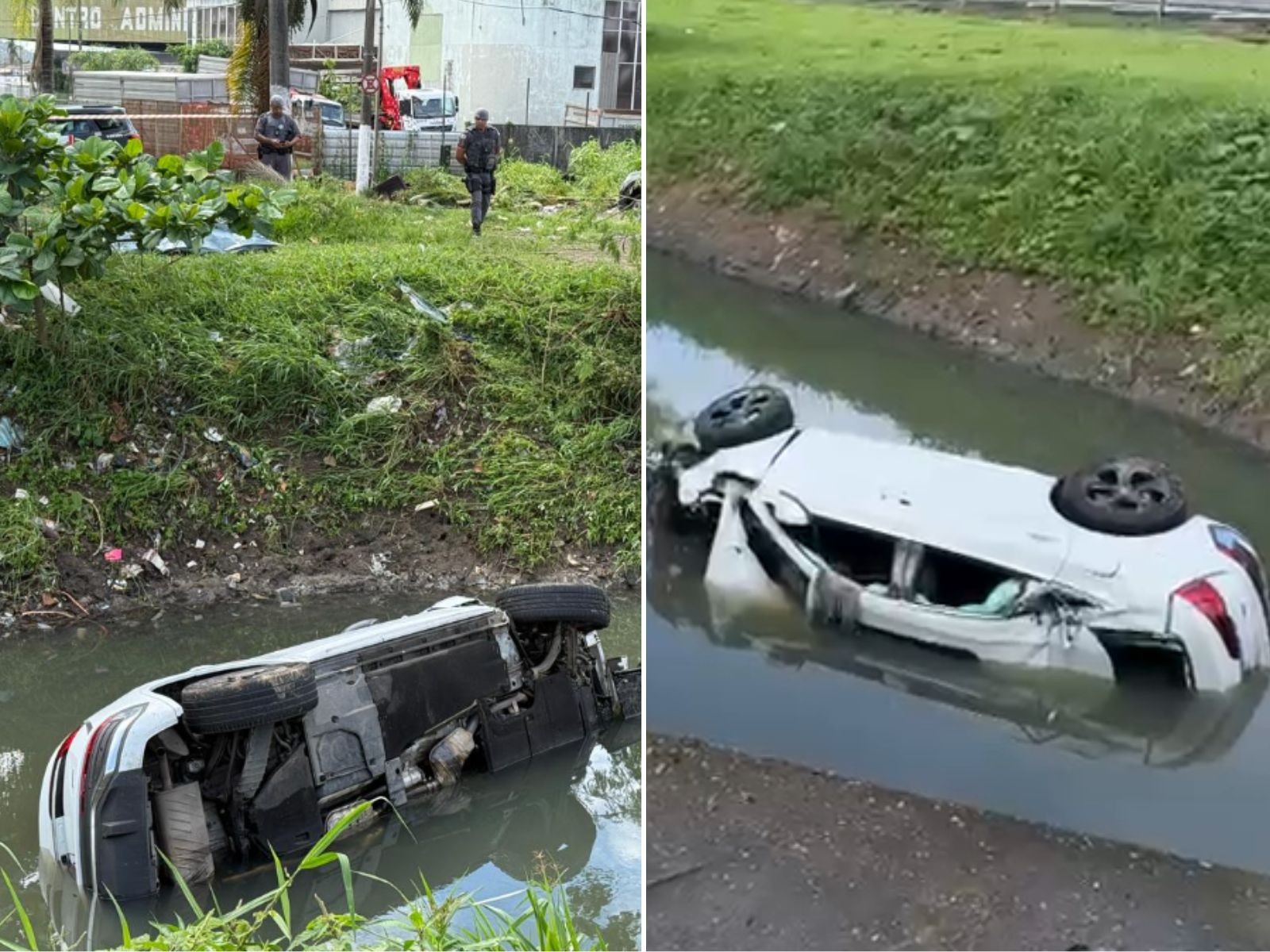  Motorista que caiu com carro em canal e causou a morte de três mulheres tinha sinais de embriaguez, diz PM