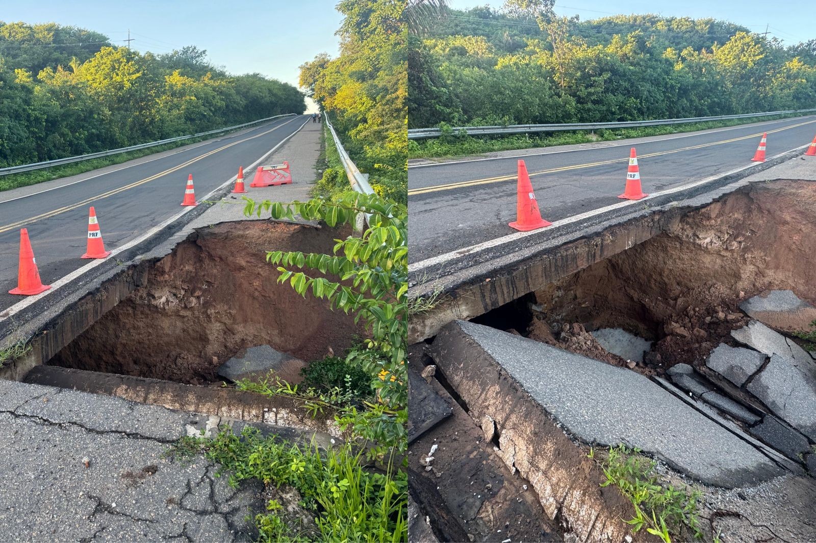 Cratera interdita trecho da BR-343 no Norte do Piauí: veja rotas alternativas