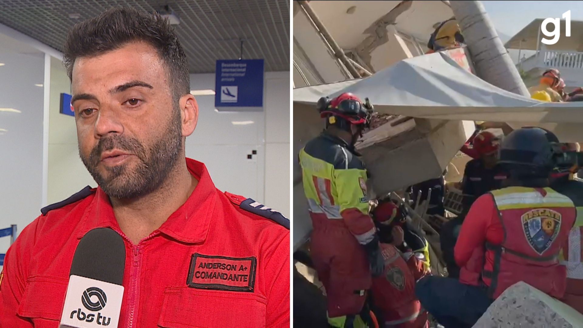 Bombeiros voluntários que atuaram em terremoto da Venezuela fazem relato na volta ao Brasil: 'Falta de esperança por não saber como recomeçar'