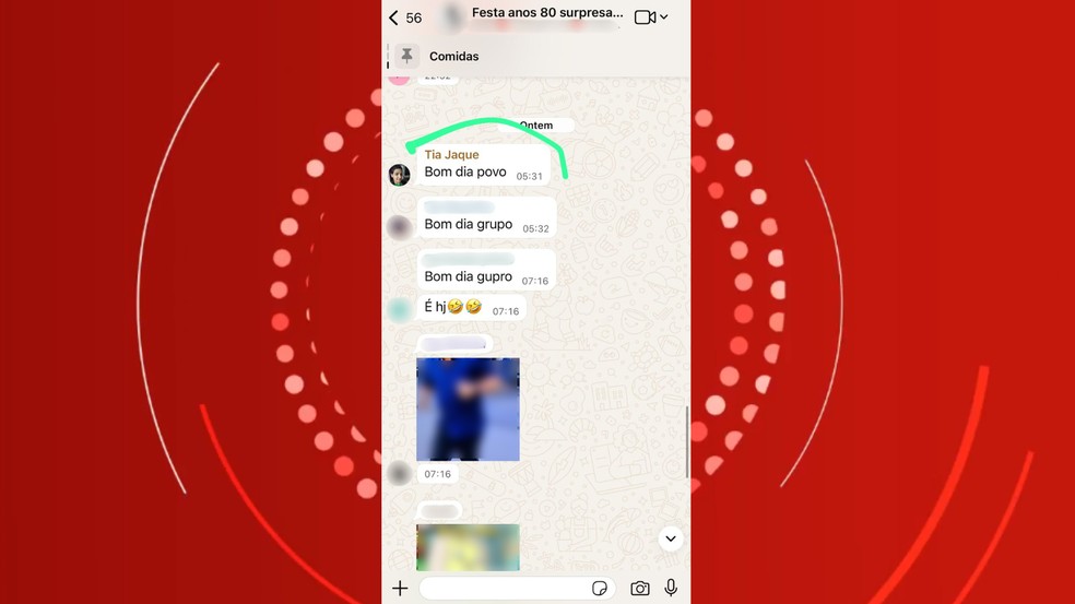 Marido enviou mensagem no grupo da família 16 minutos após o crime, diz delegado. — Foto: Reprodução