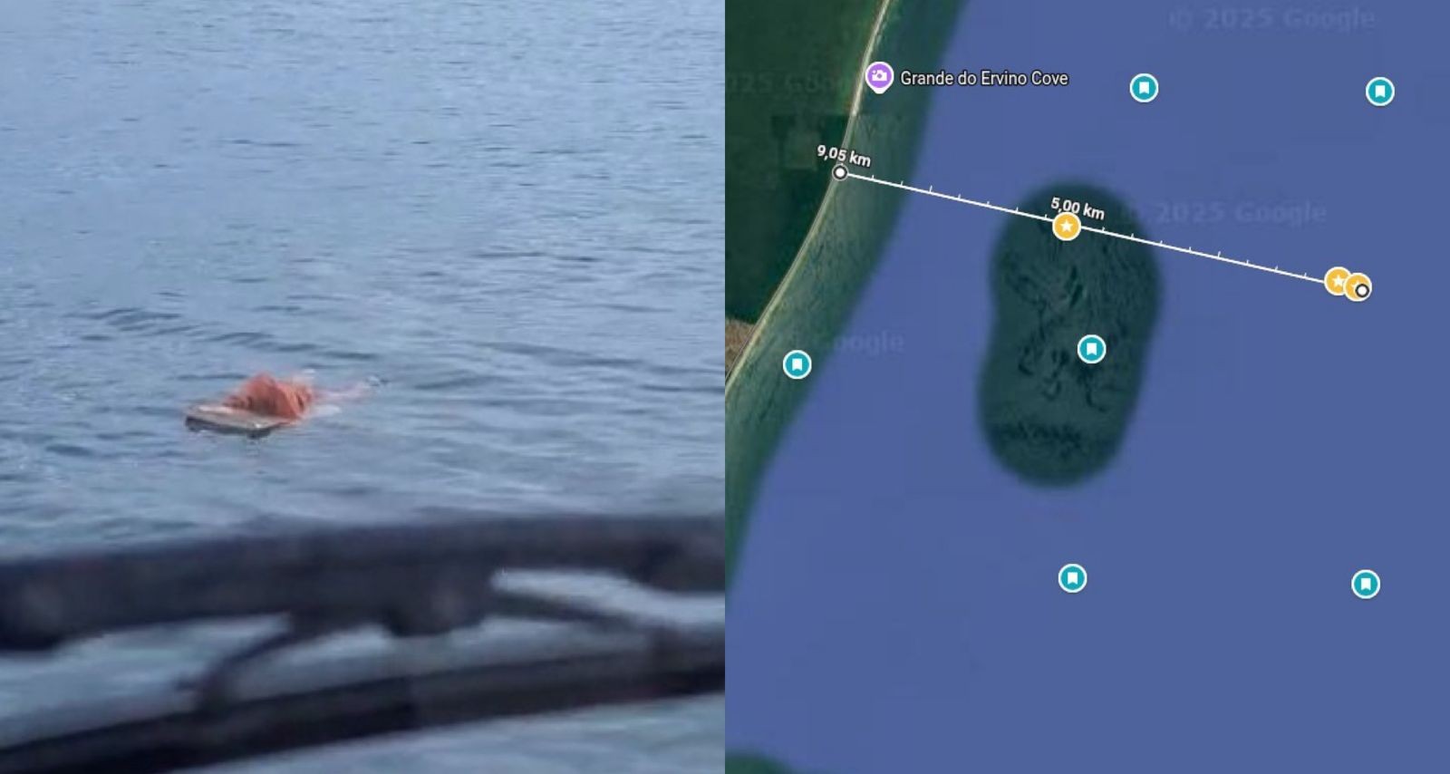 Pescador resgatado agarrado a porta de geladeira passou 17 horas à deriva e foi encontrado a 4 km da costa em SC 