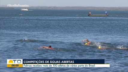 Atletas de várias partes participaram da competição de águas abertas, em Palmas