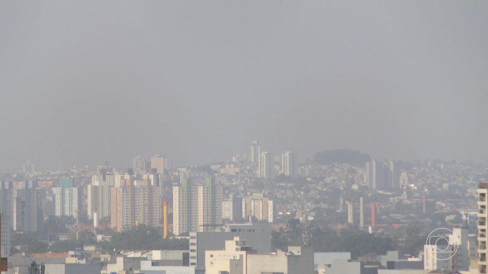 Combinação de calor e seca agrava os incêndios que têm deixado cinza o horizonte em várias partes do país — Foto: Reprodução/TV Globo