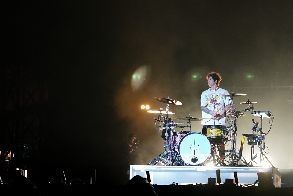 Twenty One Pilots se apresenta no Lollapalooza 2023 — Foto: Rafael Leal/g1