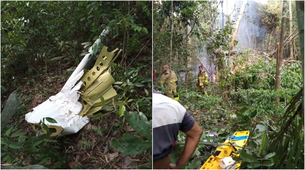 Aeronave de pequeno porte caiu próximo ao aeroporto de Rio Branco — Foto: Cedida