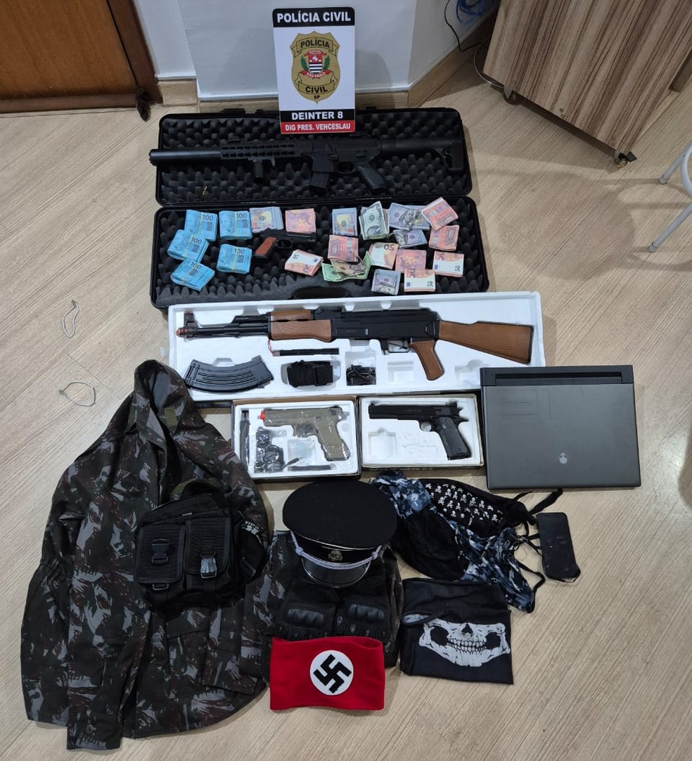 Jovem foi identificado por ameaçar realizar atentado em escola de Presidente Venceslau (SP) — Foto: Polícia Civil