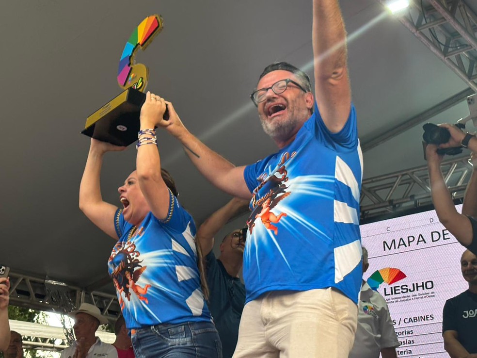Vale Samba é a vencedora do carnaval de Joaçaba 2026 — Foto: Arquivo pessoal/Morgana Fernandes