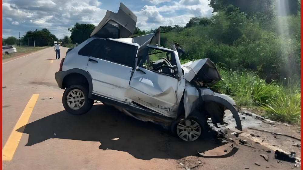 Motorista morre após bater carro em caminhonete e ficar preso entre ferragens em MT