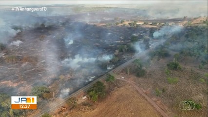 Incêndio florestal atinge zona rural de Palmeiras do Tocantins