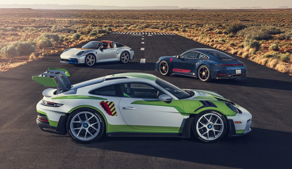 Porsche apresenta versões únicas do 911 inspiradas em Toy Story 5 — Foto: Divulgação / Porsche