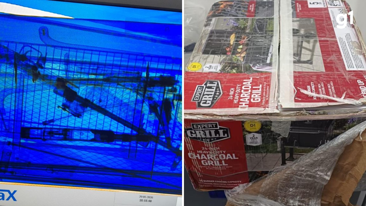 PF identifica fuzil AK-47 escondido em forno vindo dos EUA e intercepta entrega em bairro de Porto Alegre; dupla foi presa