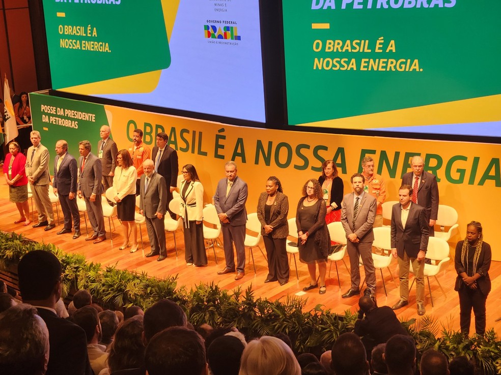 Posse de Magda Chambriard como presidente da Petrobras — Foto: Raoni Alves