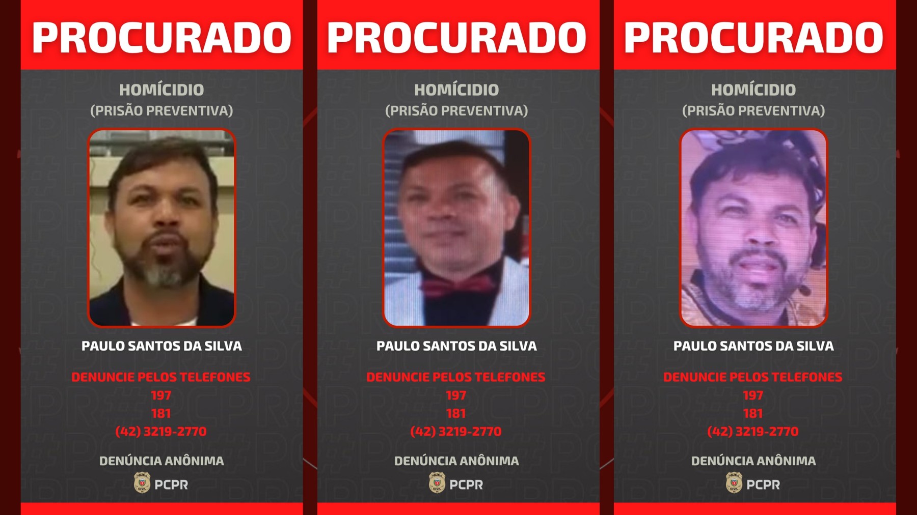 Polícia divulga fotos de pastor foragido acusado de intermediar assassinato de diretor de empresa a mando do CEO, no Paraná