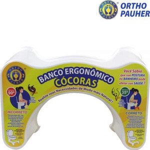 Banquinho de cócoras para vaso sanitário Ortho Pauher